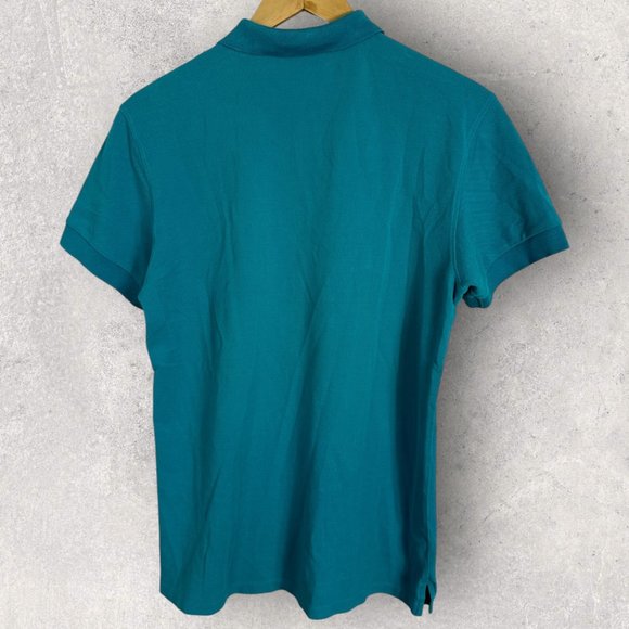 J Lindeberg Blue Short Sleeve Polos Shirt Mens Size‎ Large Collared Golf Tee L - Picture 7 of 9